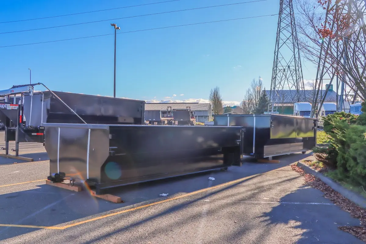 Roll-off dumpster ready for waste disposal at job site for Estate Cleanout Dumpster Rental in North Lebanon